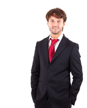 beyaz izole emin yakışıklı müdür