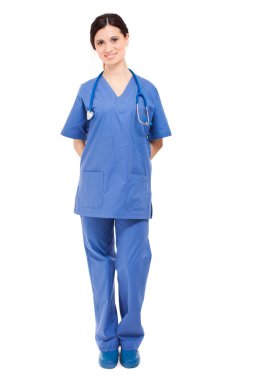 güzel kadın doktor portresi