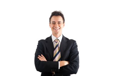 Beyaz tenli yakışıklı iş adamı
