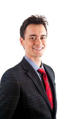 Beyaz tenli yakışıklı iş adamı