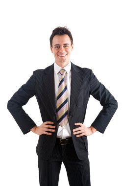 Beyaz tenli yakışıklı iş adamı