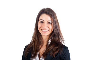 Beyaz tenli genç iş kadını