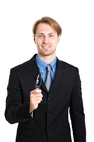 Very handsome businessman with beautiful blue eyes — Stock Photo, Image