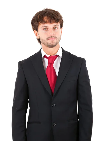 Gerente guapo seguro aislado en blanco — Foto de Stock