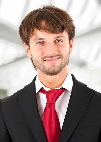 Portrait of a young handsome businessman — Stock Photo, Image