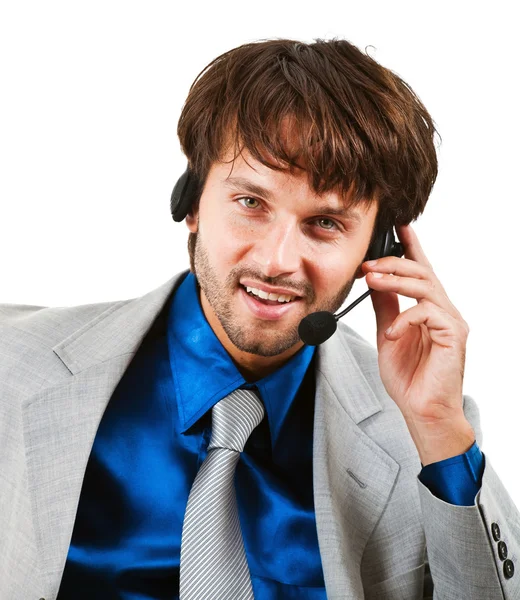Portrait of an handsome customer representative at work — Stock Photo, Image