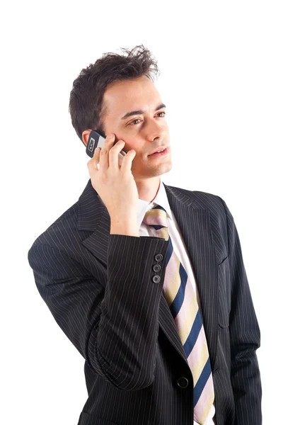 Zakenman praten op telefoon. — Stockfoto