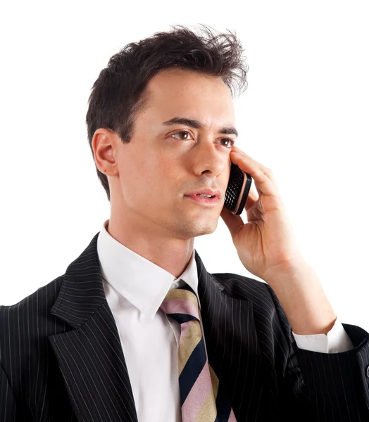Affärsman som pratar på telefon. — Stockfoto