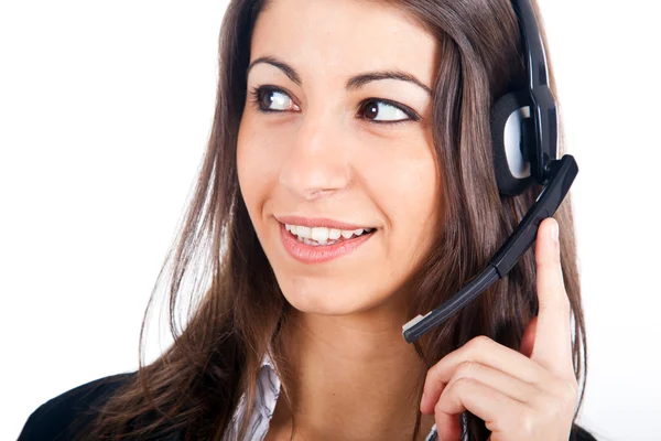 Portrait of a beautiful customer representative at work — Stock Photo, Image