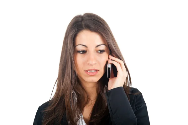 Young beautiful woman on the phone — Stock Photo, Image