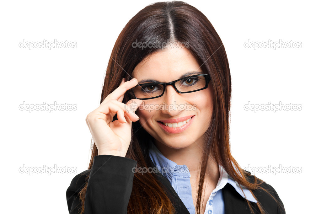 Business woman wearing eyeglasses