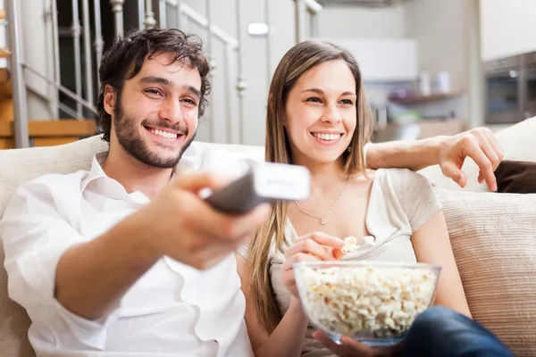 Couple watching a movie Stock Image