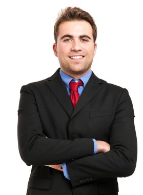 Beyaz tenli yakışıklı iş adamı