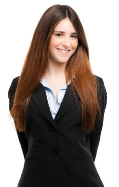 Beyaz tenli genç iş kadını