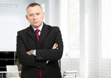 yaşlı işadamı portresi