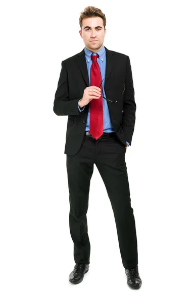 Handsome businessman full length portrait — Stock Photo, Image