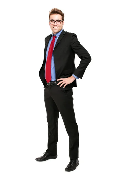 Handsome businessman full length portrait — Stock Photo, Image