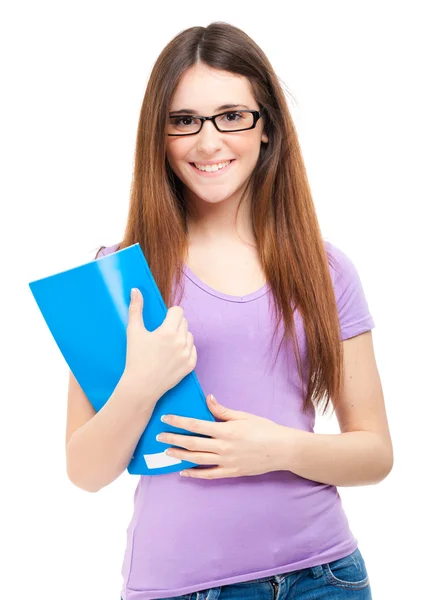 Portrait of a beautiful smiling student — Stock Photo, Image