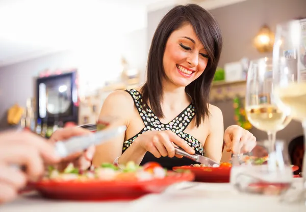 Coppia a cena — Foto Stock