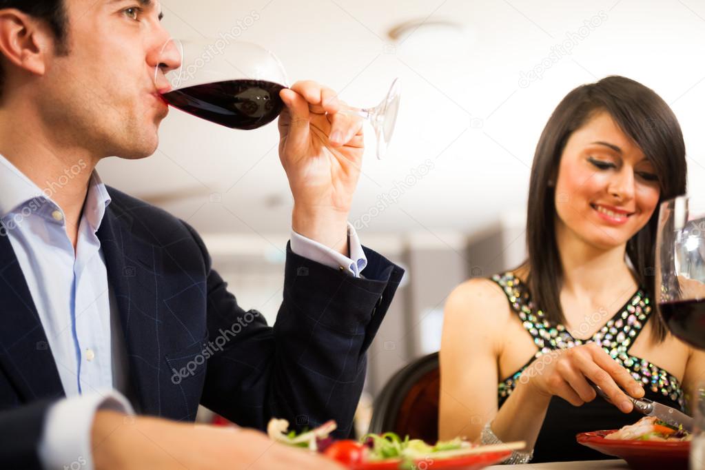 Couple having dinner