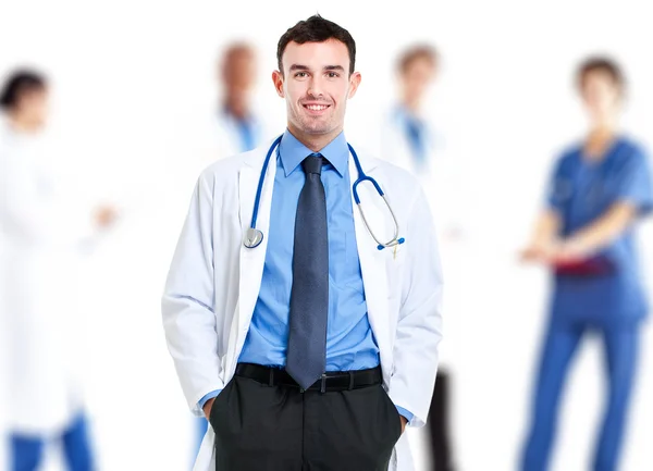 Doctor in front of his medical team — Stock Photo, Image