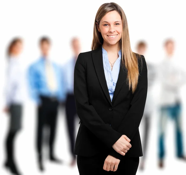 Liderar na frente de sua equipe — Fotografia de Stock