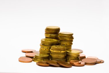 euro para yığınları