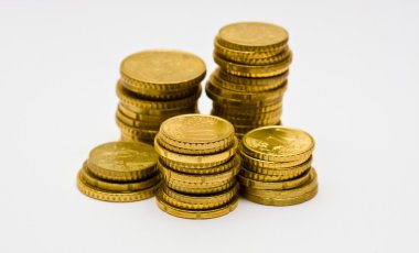 euro para yığınları