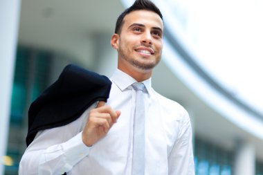 Genç başarılı işadamı portresi