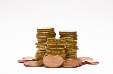 euro para yığınları