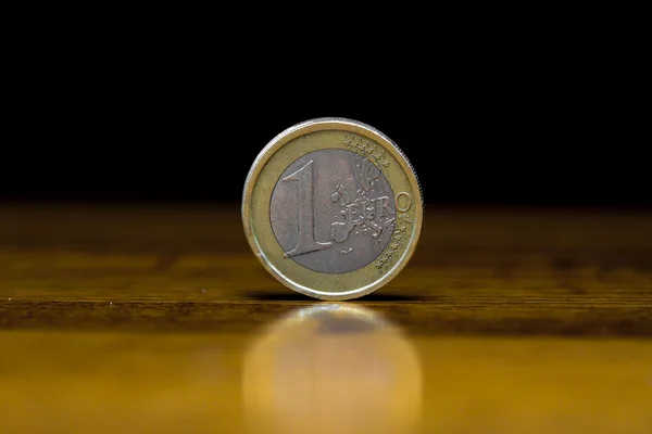 Макро монеты евро — стоковое фото