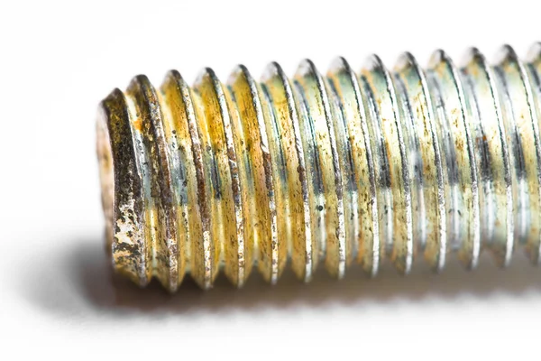 Śruby śruba makropięćdziesiąt centów monet — Zdjęcie stockowe