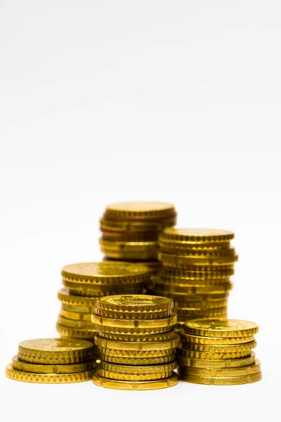 Piles of euro coins — Stock Photo, Image
