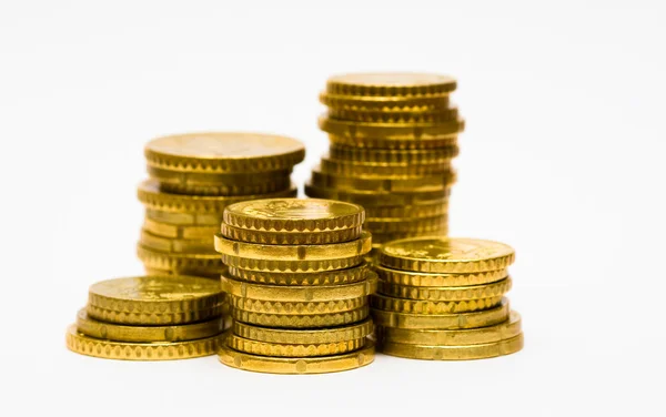 Piles of euro coins — Stock Photo, Image