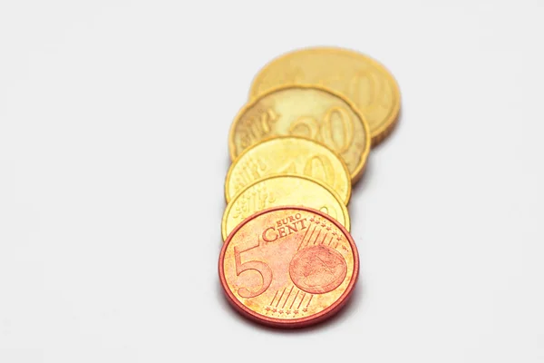 Набор монет евро — стоковое фото