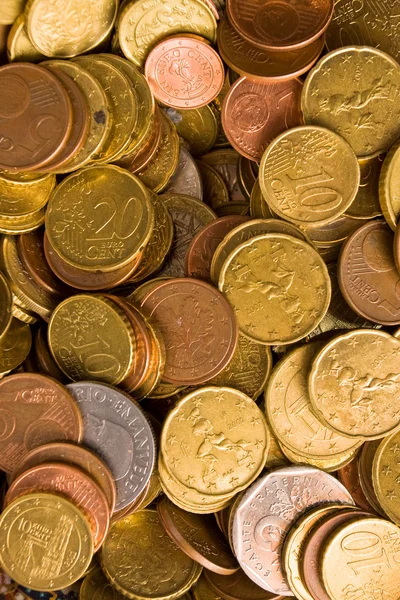 Monedas en euros —  Fotos de Stock