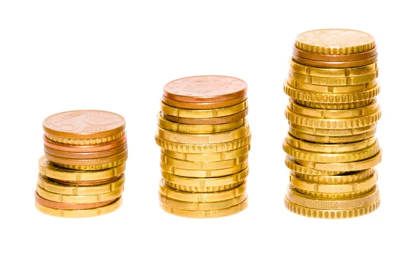 Piles of coins — Stock Photo, Image