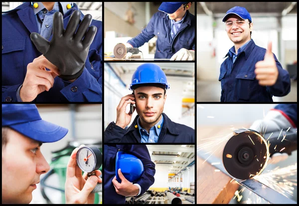 Composição de imagens relacionadas com a engenharia — Fotografia de Stock