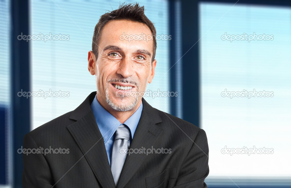 Mature businessman in his office