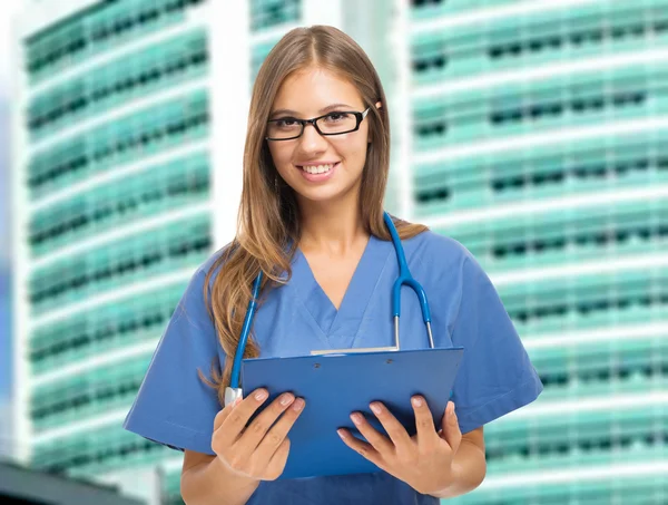 Smiling nurse portrait — Stock Photo, Image