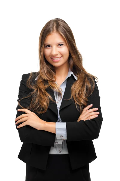 Businesswoman with hands folded — Stock Photo, Image