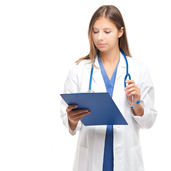 Doctor holding clipboard — Stock Photo, Image