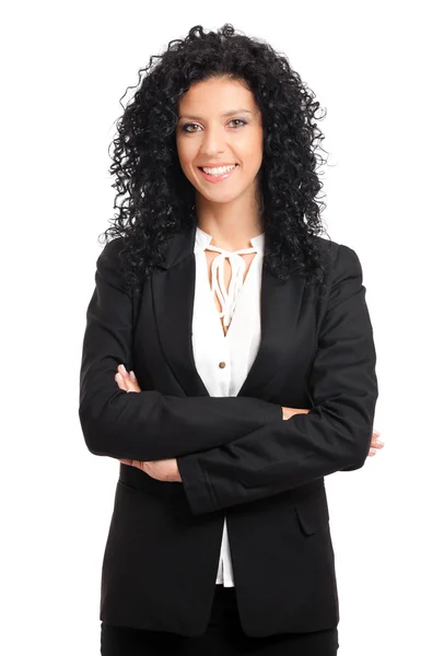 Businesswoman with hands folded — Stock Photo, Image