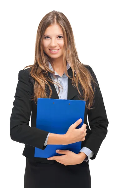 Businesswoman with clipboard Royalty Free Stock Images