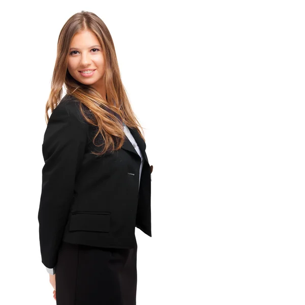 Businesswoman with hands behind her back — Stock Photo, Image