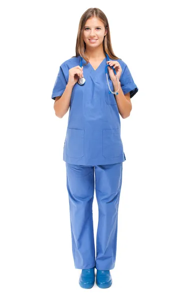 Enfermeiro com estetoscópio — Fotografia de Stock