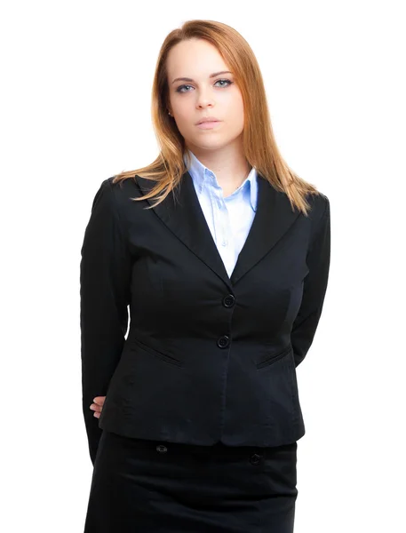 Affärskvinna med händer bakom hennes rygg — Stockfoto