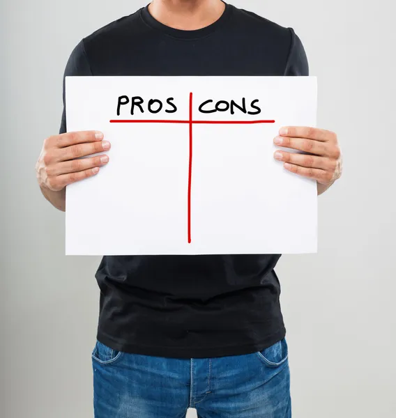 Pros and cons — Stock Photo, Image