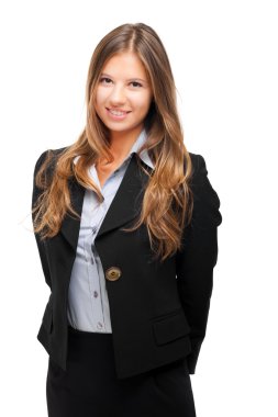 elleri onun arkasından iş kadını