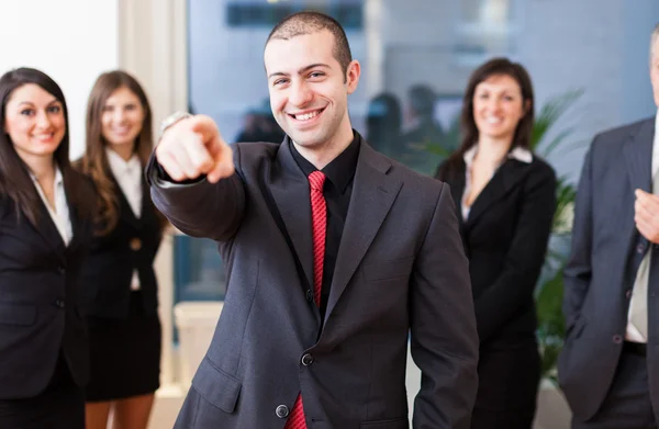 Businessman pointing his finger to you — Stock Photo, Image
